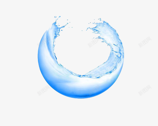 现代蓝色半圆弧水滴泼洒效果png免抠素材_新图网 https://ixintu.com 半圆弧 水滴 水质 泼洒 蓝色