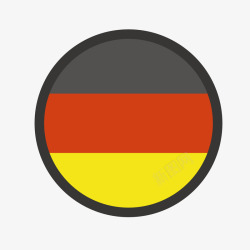 彩色德国旗帜矢量图素材