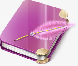 个性水晶粉红笔记本素材