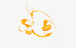黄色橙汁液体素材