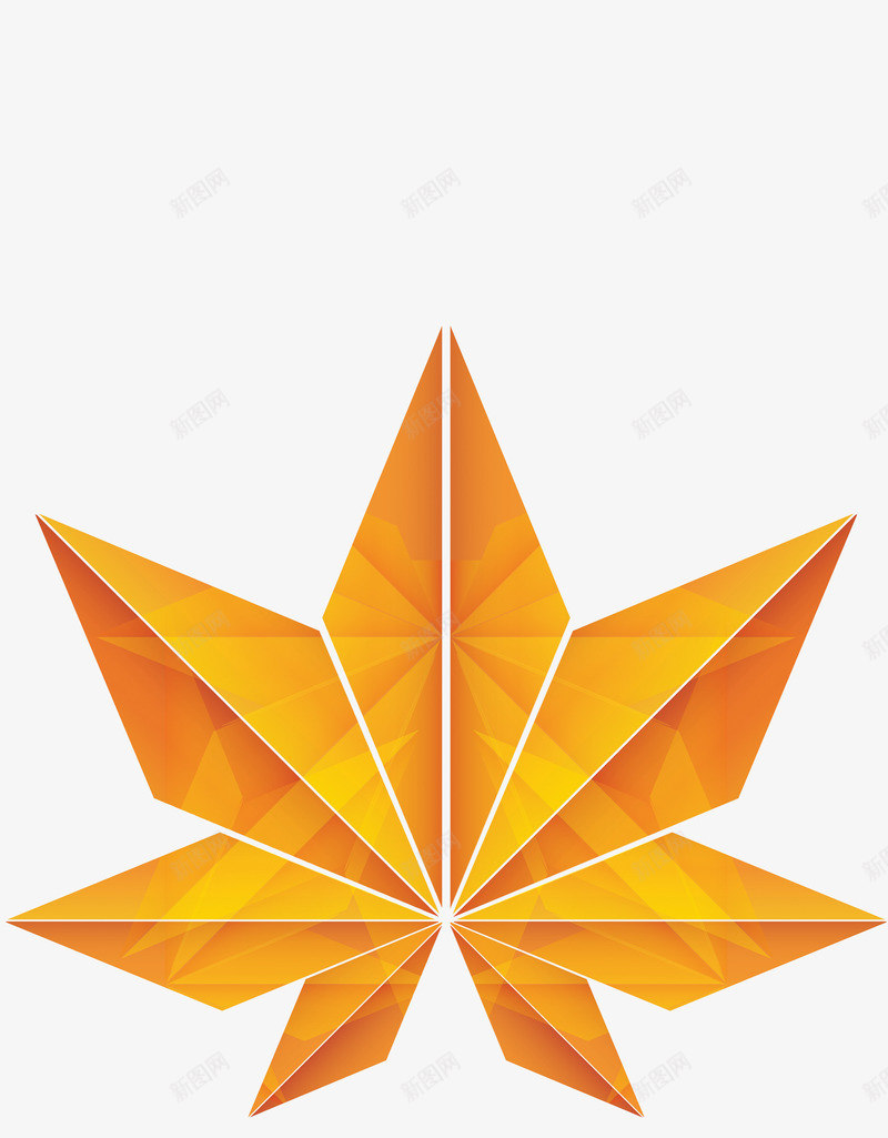 菱形png免抠素材_新图网 https://ixintu.com 多边形 枫叶 秋色 菱形 黄色