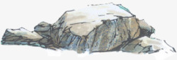 石首手绘水彩岩石首页高清图片