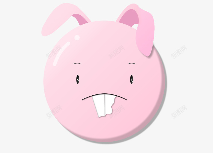粉色兔子头像图标psd_新图网 https://ixintu.com 创意图标 动物图标 动物头像图标 卡通兔子 卡通图标 图标下载 白色 粉色