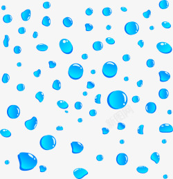 蓝色水滴形状素材