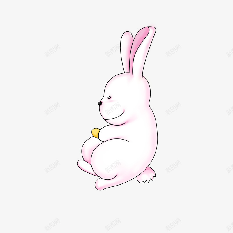 粉色可爱卡通兔子png免抠素材_新图网 https://ixintu.com 兔子 卡通 可爱 粉色