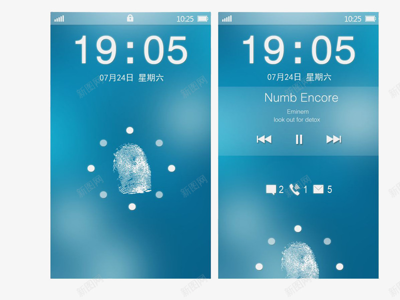 指纹解锁界面png免抠素材_新图网 https://ixintu.com 光斑 指纹 简约风格 装饰 解锁界面 音乐锁屏界面