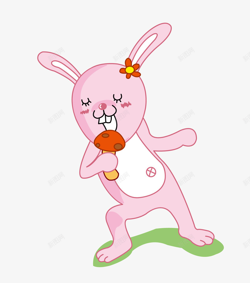拿着蘑菇唱歌的麦霸兔子png免抠素材_新图网 https://ixintu.com q版兔子 兔子 兔子png 卡通兔子 可爱兔子 扁平化兔子 漂亮兔子 矢量兔子 矢量话筒 粉色兔子 蘑菇话筒