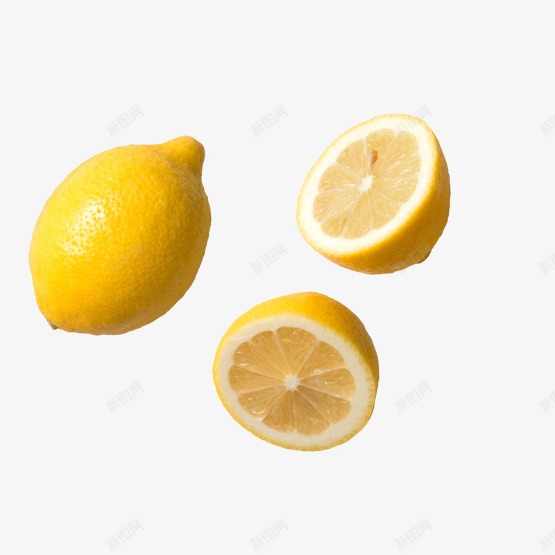 黄色柠檬png免抠素材_新图网 https://ixintu.com 光泽 反光 水果 渐变 点状 纹理 质感 黄色