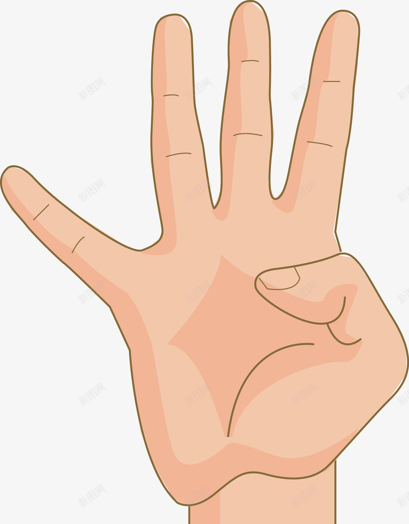 伸出的4根手指图矢量图eps免抠素材_新图网 https://ixintu.com 卡通 卡通巴掌 卡通手 手 手势 手势矢量图 手指 手指图 手掌 手绘手 拳头 指示 握拳 矢量图 简单的手