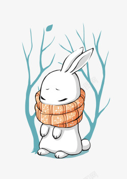 寒冷的兔子素材