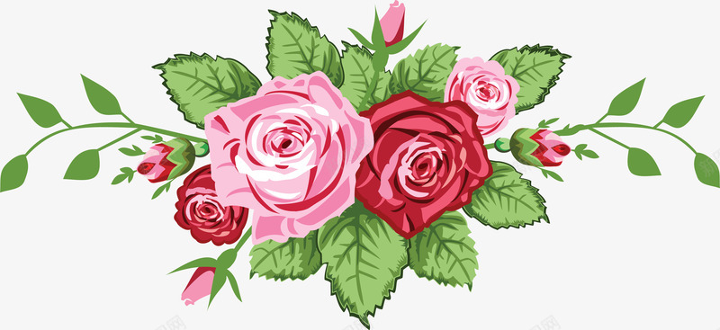 手绘粉红色玫瑰花朵png免抠素材_新图网 https://ixintu.com 玫瑰 粉红色 花朵