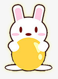 中秋可爱兔子装饰图标图标