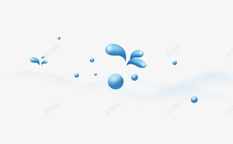 蓝色水滴装饰图案png免抠素材_新图网 https://ixintu.com 水滴 水滴装饰图案 海洋 滴水 蓝色