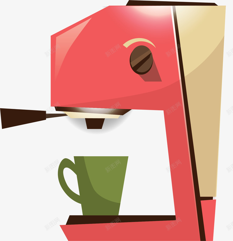 粉红色小家电咖啡机矢量图ai免抠素材_新图网 https://ixintu.com 咖啡 咖啡机 喝咖啡 矢量png 粉红色 自制咖啡 矢量图