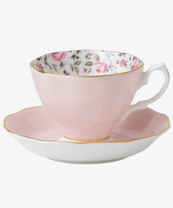 摄影粉红色的茶杯素材
