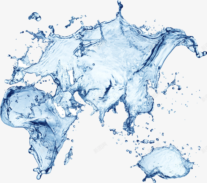 飞溅水花png免抠素材_新图网 https://ixintu.com 喷洒 喷溅 水滴 溅落