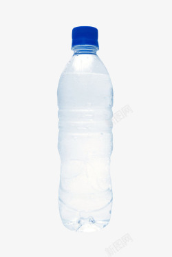 透明解渴冰水蓝色盖子的一瓶饮料素材