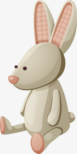 兔子公仔咖啡色卡通兔子高清图片