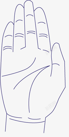 手指线条手势矢量图高清图片