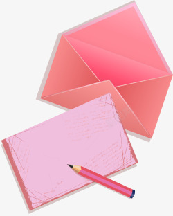 粉红色信封素材