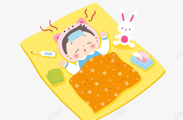 一个盖着被子的小宝宝png免抠素材_新图网 https://ixintu.com 卡通手绘 可爱 小兔子 小宝宝 睡觉 被子 闭眼睛 闭着的眼睛