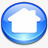 home按钮蓝色的按钮首页房子晶莹剔透图标高清图片