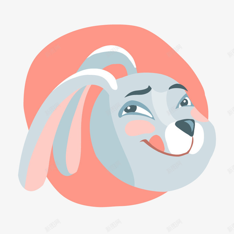 坏笑的兔子png免抠素材_新图网 https://ixintu.com 兔子 可爱 头像 小清新 彩绘 手绘