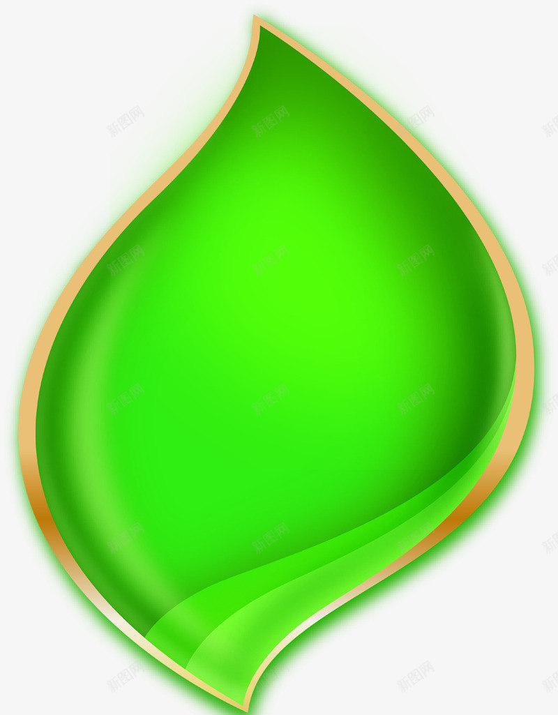 水滴形绿色创意图png免抠素材_新图网 https://ixintu.com 意图 水滴形 绿色