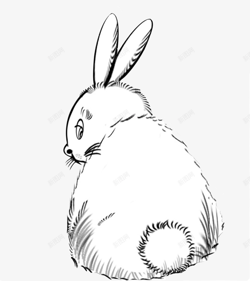 手绘免子png免抠素材_新图网 https://ixintu.com 动漫动画 小兔子 手绘免子 手绘的简笔画