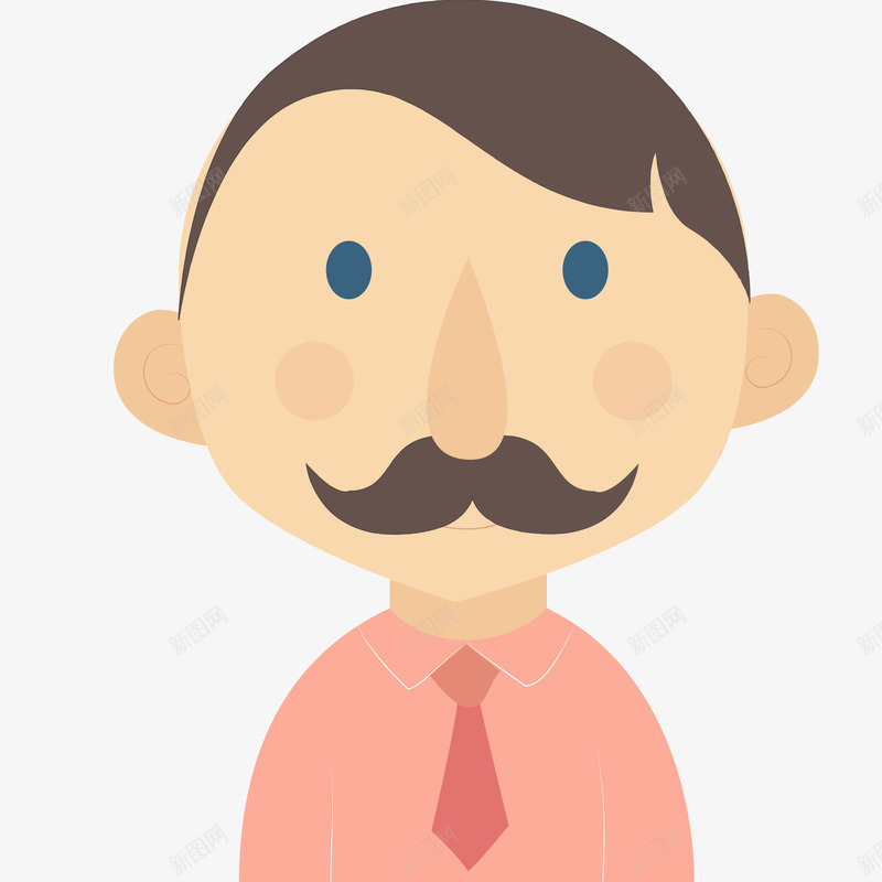 有胡子的商务人士的头像png免抠素材_新图网 https://ixintu.com 人物设计 商务人士 头像设计 简历头像 粉红色 胡子