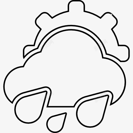 雨天薄概述天气界面形状图标png_新图网 https://ixintu.com 云 天 天气 太阳 概述 水滴 薄 轮廓 雨