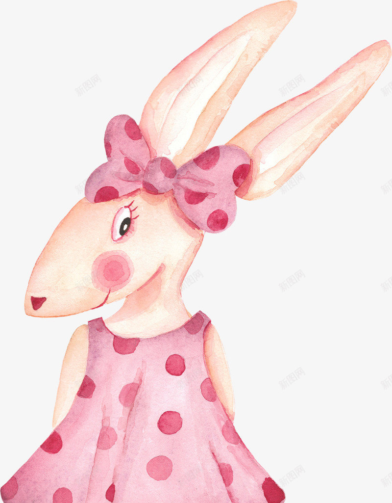 卡通兔子小姐png免抠素材_新图网 https://ixintu.com 兔子 兔子小姐 卡通形象 图示 小红点 插图 漂亮 红点套装