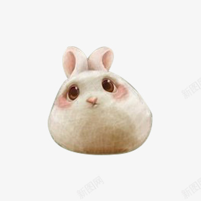 粉色胖兔子png免抠素材_新图网 https://ixintu.com 可爱 手绘 胖兔子