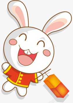 兔子卡通兔子笑脸兔子素材