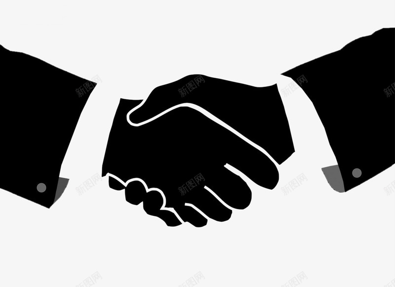 握手手势图标png_新图网 https://ixintu.com 互利 合作 商业元素 手绘元素 握手 握手言和 黑色手势