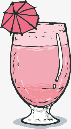 粉红色水蜜桃鸡尾酒素材