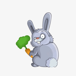 偷萝卜偷萝卜坏笑兔子矢量图高清图片