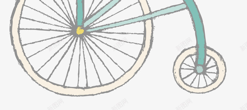 骑自行车的熊和兔子png免抠素材_新图网 https://ixintu.com 兔子 动物 可爱的 手绘图 狗熊 自行车 车轮