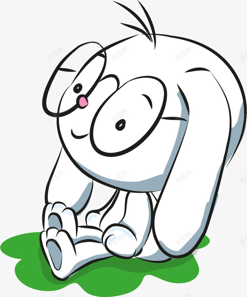 手绘戴眼镜的兔子矢量图ai免抠素材_新图网 https://ixintu.com 兔子 可爱 戴眼镜 手绘 矢量图