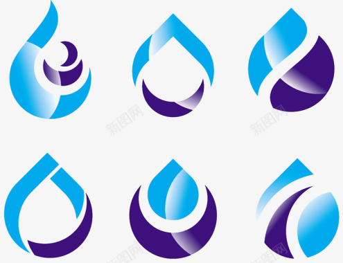 创意水滴logo图标图标
