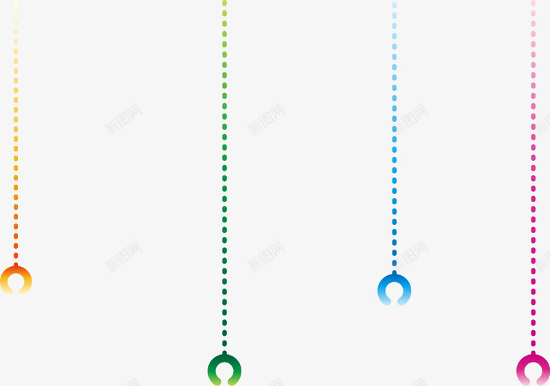 抽象彩色线条挂件png免抠素材_新图网 https://ixintu.com 彩色 抽象 挂件 线条