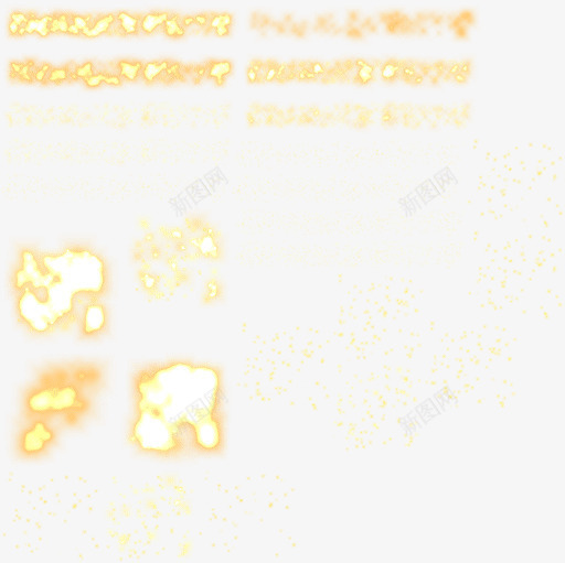 爆炸的火焰的特效png免抠素材_新图网 https://ixintu.com 发射 放射 燃烧 黄色