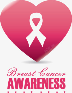 抗乳腺癌关爱女性抗乳腺癌爱心标志图标高清图片