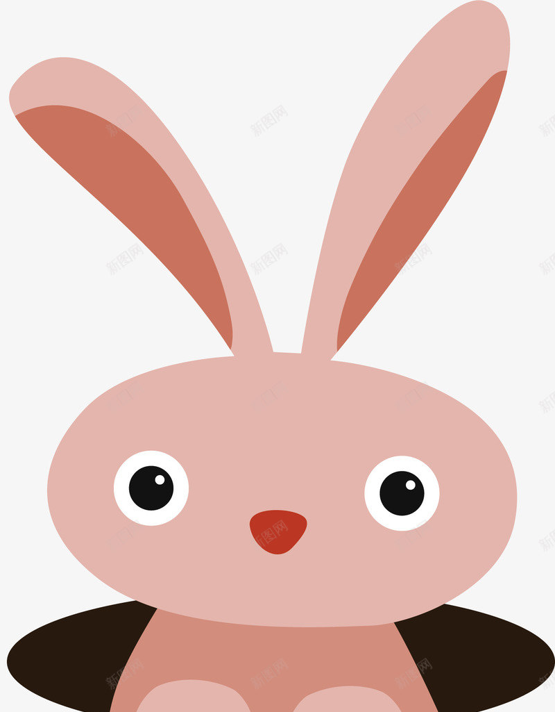 可爱兔子png免抠素材_新图网 https://ixintu.com 动物 可爱 大眼睛 手绘 粉色兔子 长耳朵