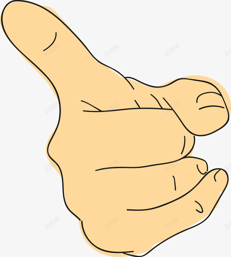 竖着的手指png免抠素材_新图网 https://ixintu.com 卡通手 卡通手图 卡通竖拇指 可爱手指 手势 手型图 手姿势 手指 手掌 拇指 矢量手