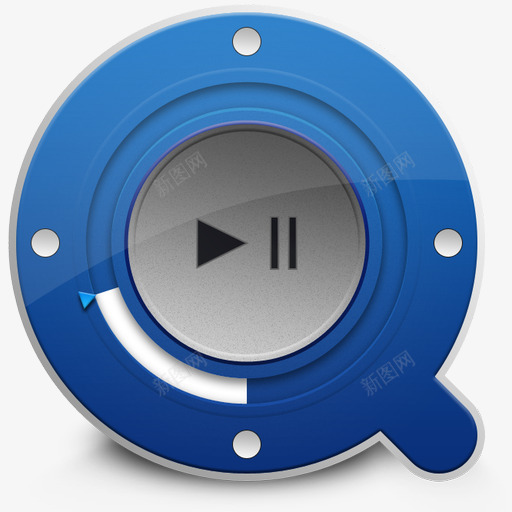 蓝色音乐播放器按钮图标png_新图网 https://ixintu.com 图标 按钮 播放器 蓝色 音乐