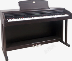 黑色电子钢琴实物素材