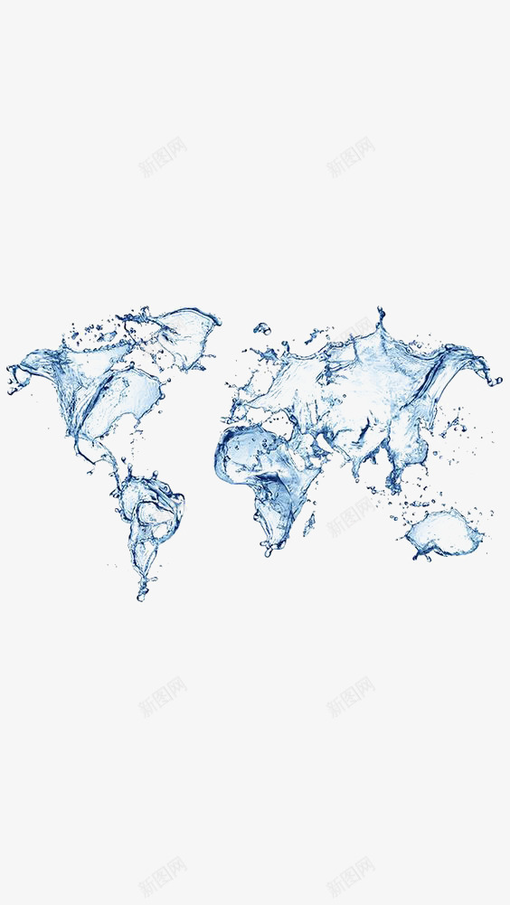 创意世界地图png免抠素材_新图网 https://ixintu.com 世界地图 创意 喷溅 水滴