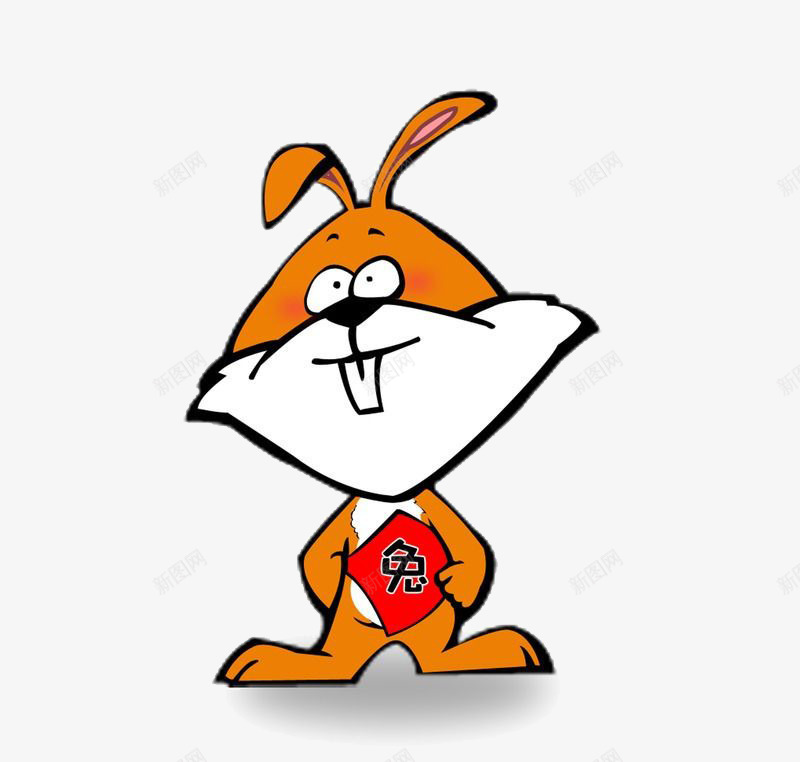卡通图案png免抠素材_新图网 https://ixintu.com 兔子卖萌 可爱兔子 大板牙兔子 小兔子