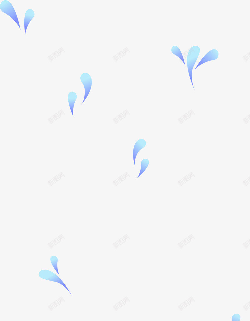 蓝色水滴漂浮png免抠素材_新图网 https://ixintu.com AI 卡通 手绘 水滴 漂浮 背景 蓝色
